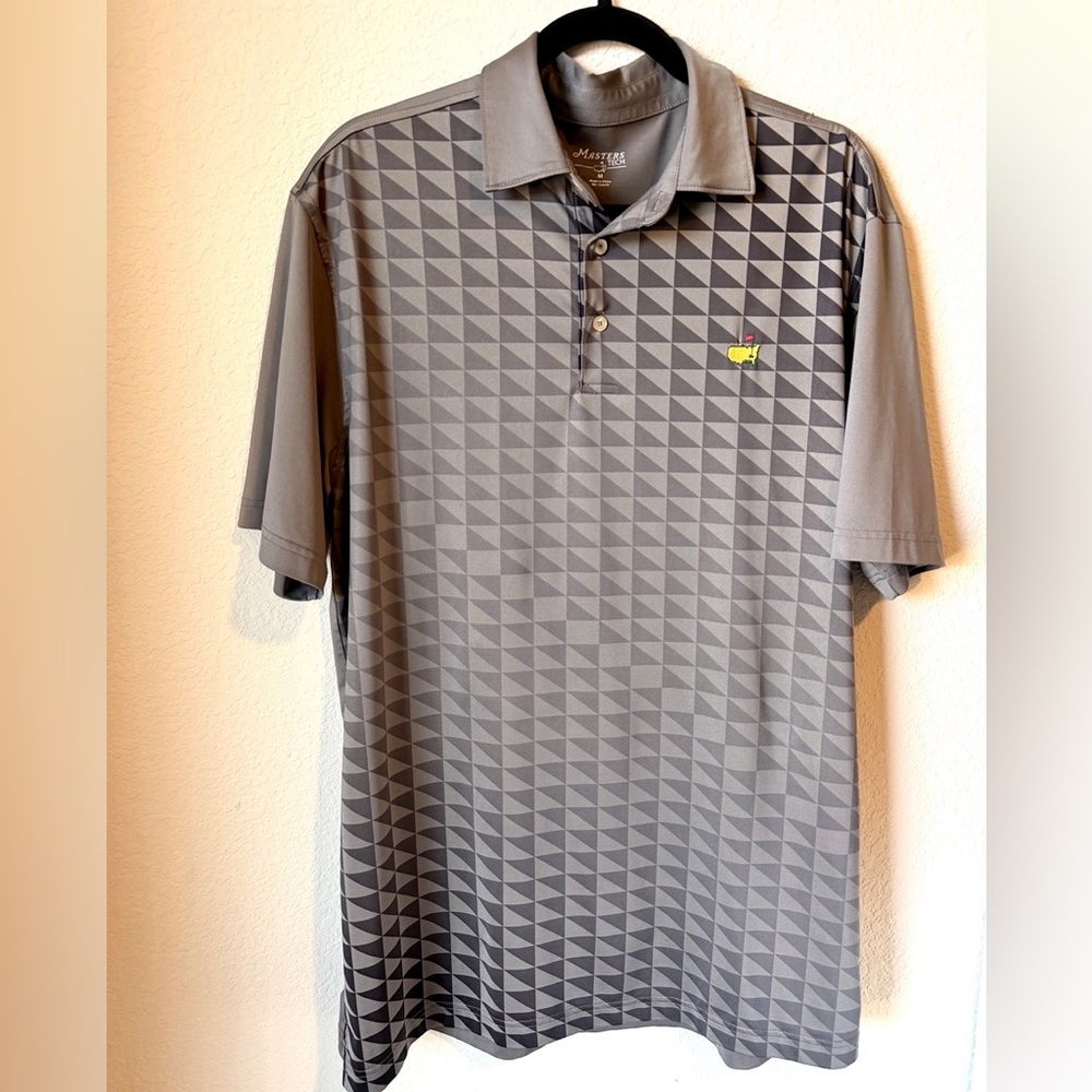 Masters Polo Medium Men’s. Masters Tech Augusta National Gray Pattern Golf